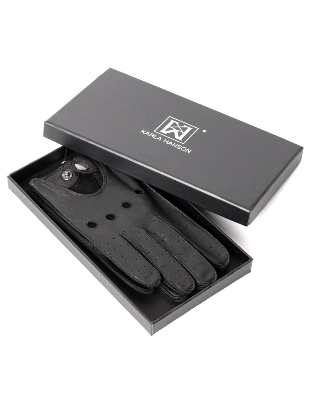 Karla Hanson Women's Deluxe Leather Touch Screen Driving Gloves - Karla Hanson