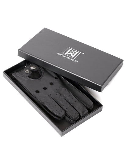 Karla Hanson Women's Deluxe Leather Touch Screen Driving Gloves - Karla Hanson