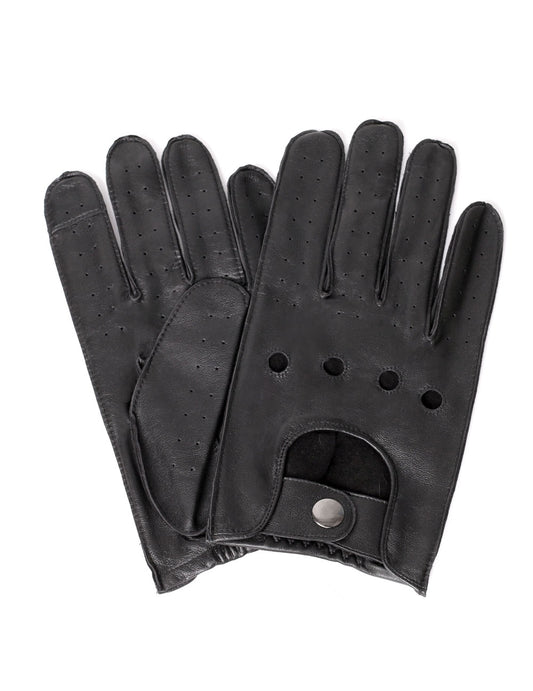 Karla Hanson Men's Deluxe Leather Touch Screen Driving Gloves - Karla Hanson