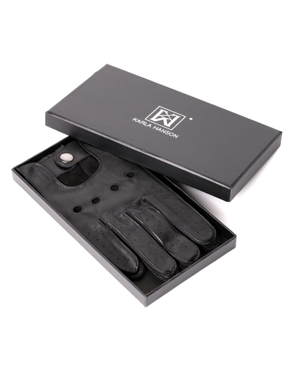 Karla Hanson Men's Deluxe Leather Touch Screen Driving Gloves - Karla Hanson