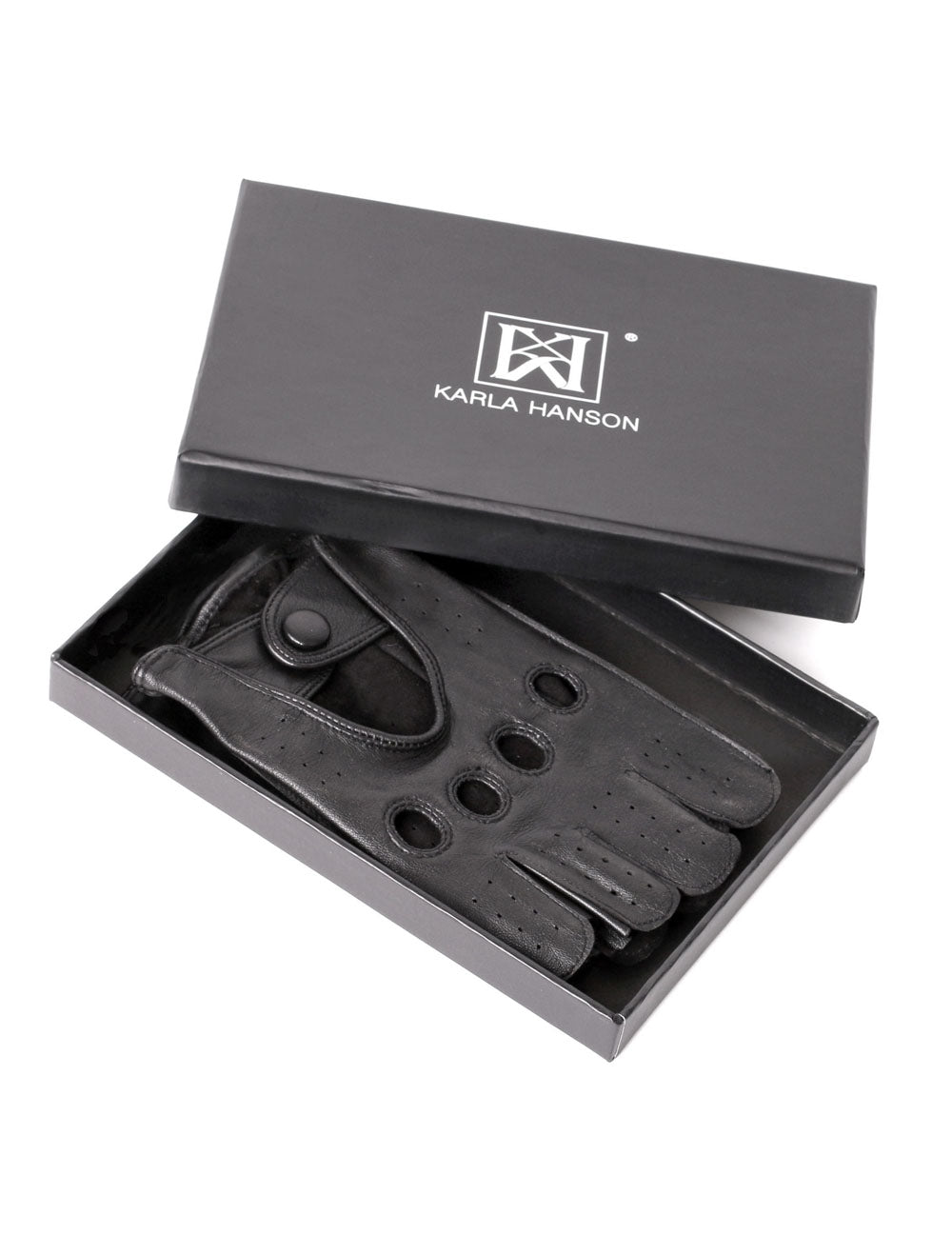 Karla Hanson Women's Deluxe Leather Fingerless Driving Gloves