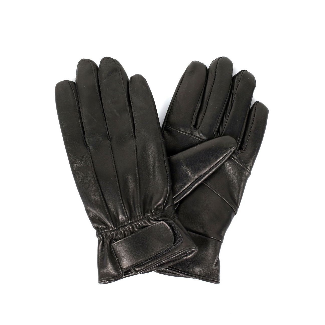 Women's Genuine Leather Touch Screen Gloves with Tab - karlahanson.com