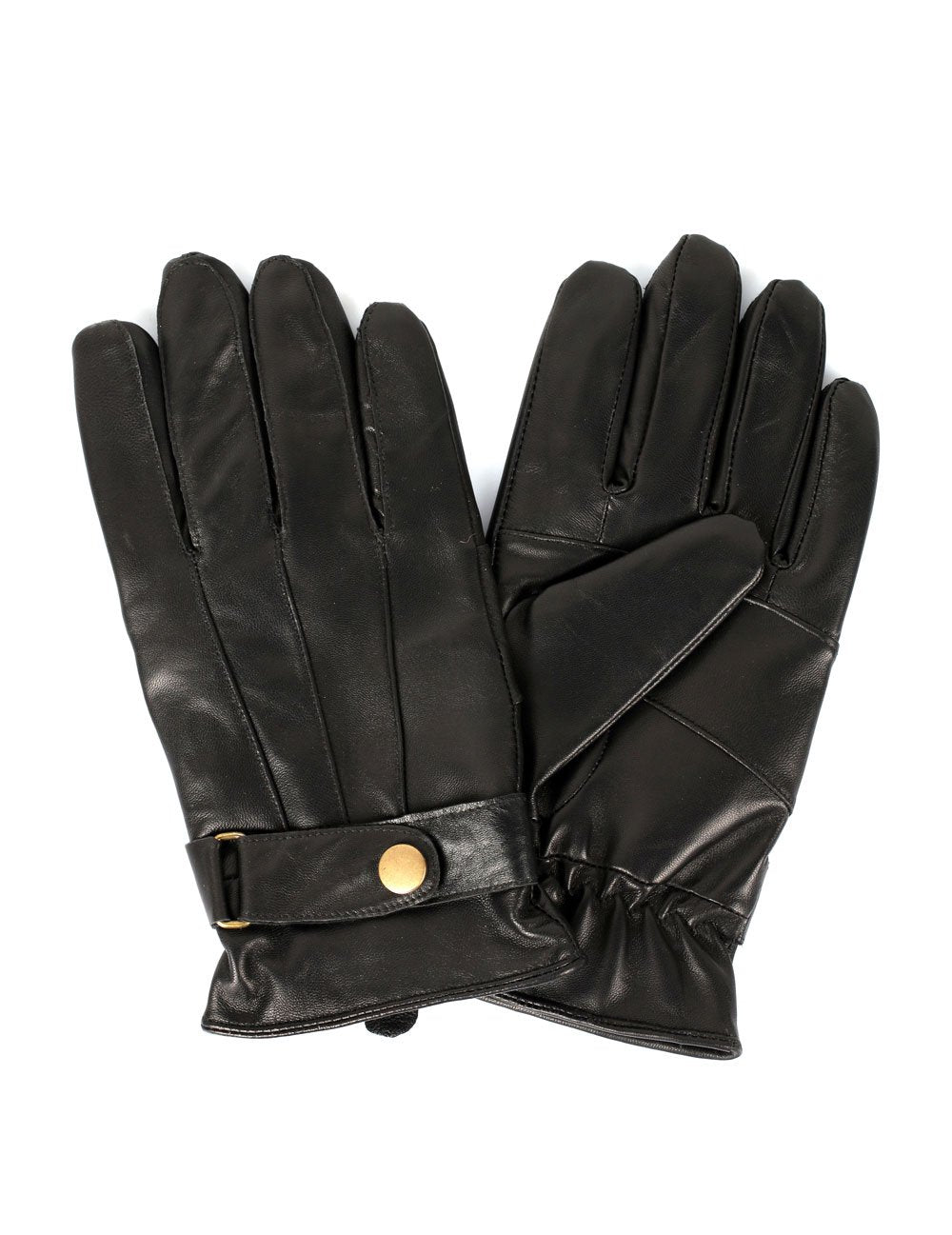 Men's Genuine Leather Touch Screen Gloves with Tab - karlahanson.com