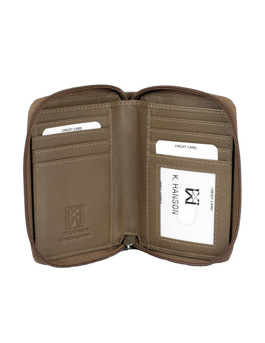 CANADA WILD Women's Leather Wallet Wolf - karlahanson.com